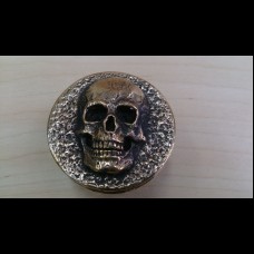 Harley gas cap, skull, handmade, brass